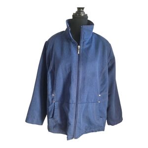 Alia Vintage Blue Bomber Jacket Size XL